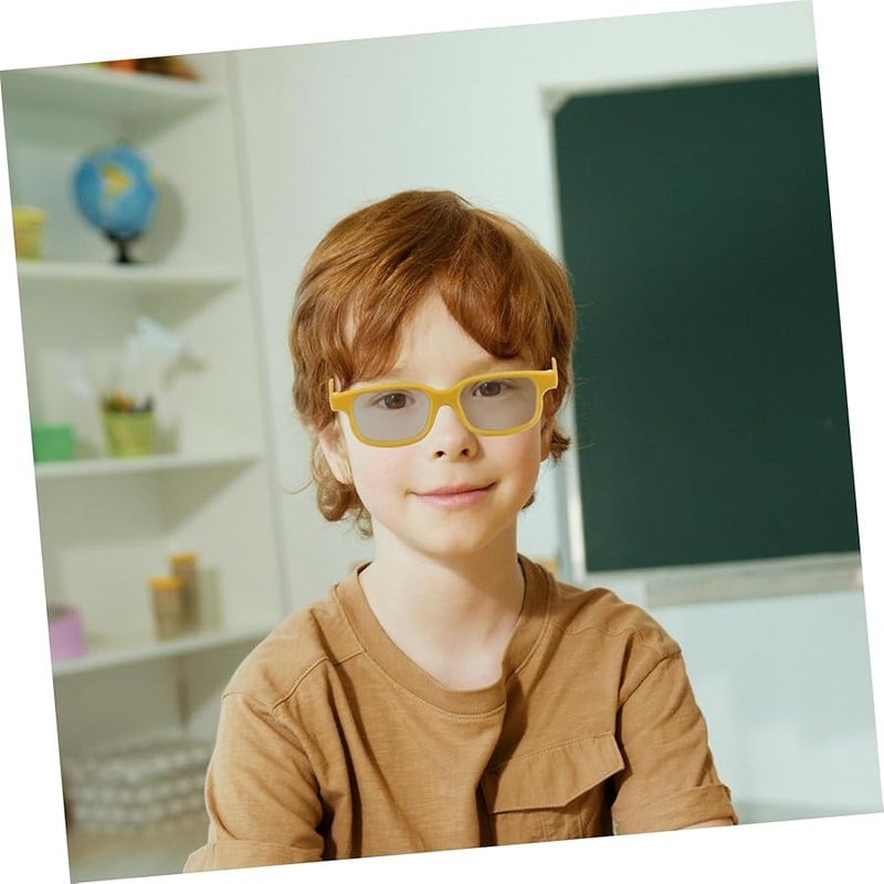 Yellow Plastic Frame 3D Glasses 6 Pack For Kids Family Movie Night Home Theater - Image 4
